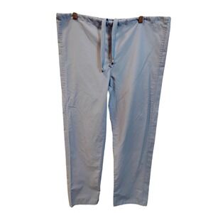 Medline Scrub Pants Small Light Blue Drawstring Waist Cotton Blend Unisex 29" In